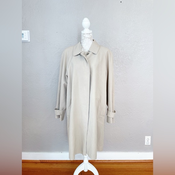 Burberry London Beige Trench Coat with Nova Check Lining Womens Size 12 - Picture 4 of 16